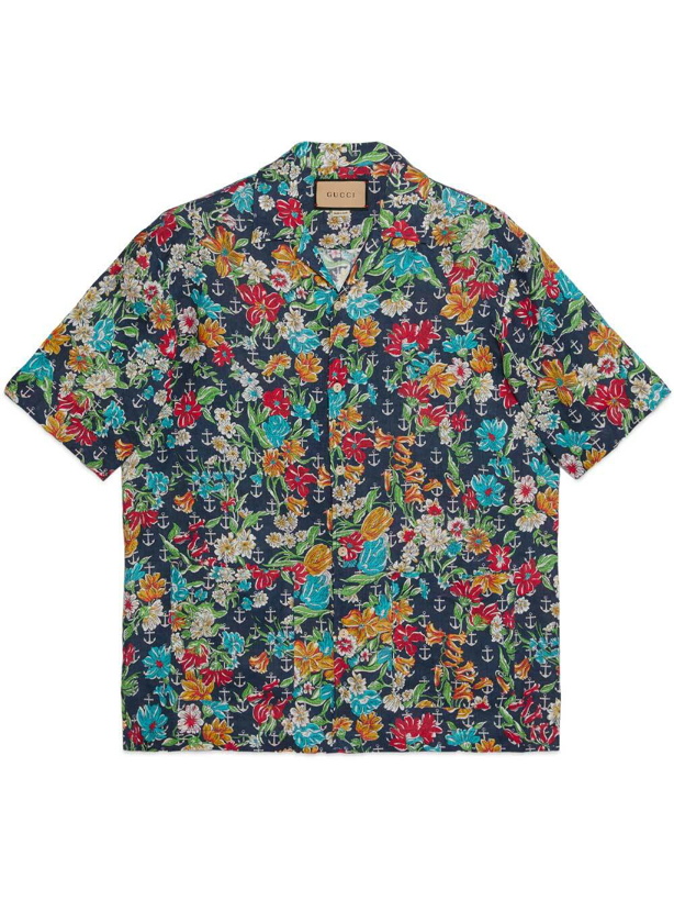 Photo: GUCCI - Printed Linen Shirt