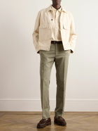 A Kind Of Guise - Elio Checked Cotton and Silk-Blend Twill Shirt - Neutrals