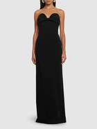 MAGDA BUTRYM Strapless Wool Blend Long Dress