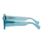 Dries Van Noten Blue Linda Farrow Edition 174 C7 Angular Sunglasses