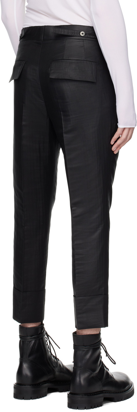SAPIO Black Rolled Trousers