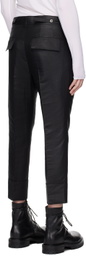 SAPIO Black Rolled Trousers