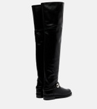 Coperni Logo leather over-the-knee boots
