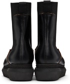 Sacai Black Leather Chelsea Boots