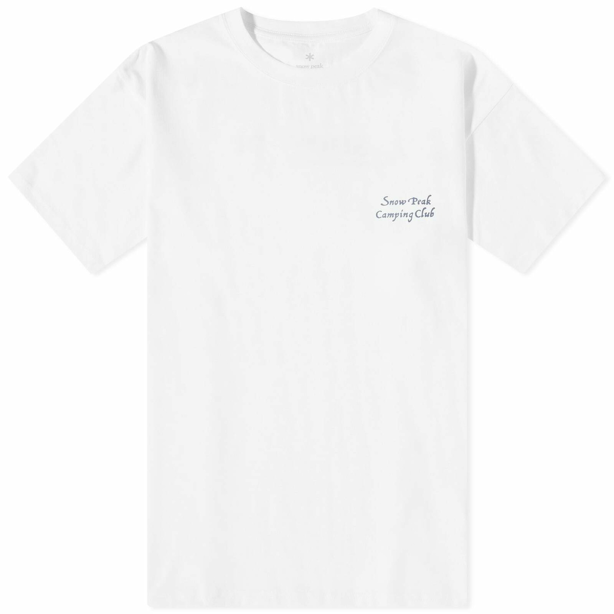 Snow Peak Men's Camping Club T-Shirt in White Snow Peak