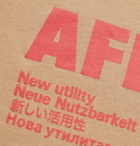 AFFIX - Logo-Print Fleece-Back Cotton-Jersey Hoodie - Brown