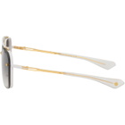 Dita White & Gold Mach-Six Sunglasses