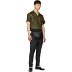 Givenchy Black and Yellow Silk All Over 4G Shirt