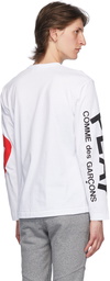 COMME des GARÇONS PLAY White Big Heart Long Sleeve T-Shirt