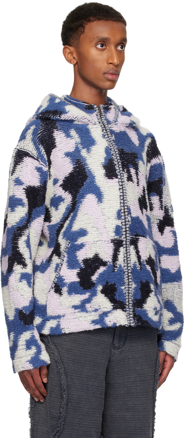 Isa Boulder SSENSE Exclusive Blue Camo River Jacket