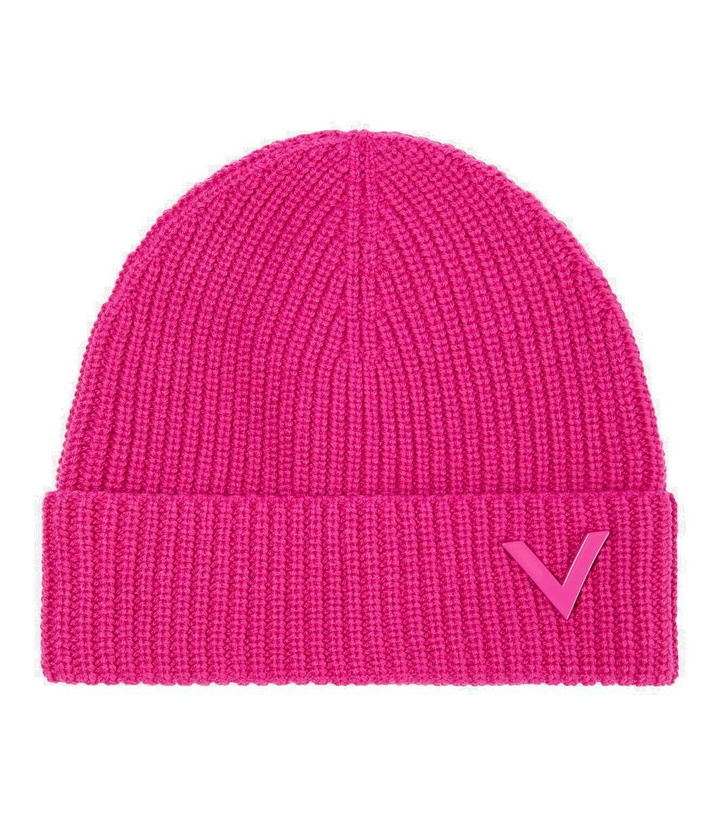Photo: Valentino Ribbed-knit cashmere beanie