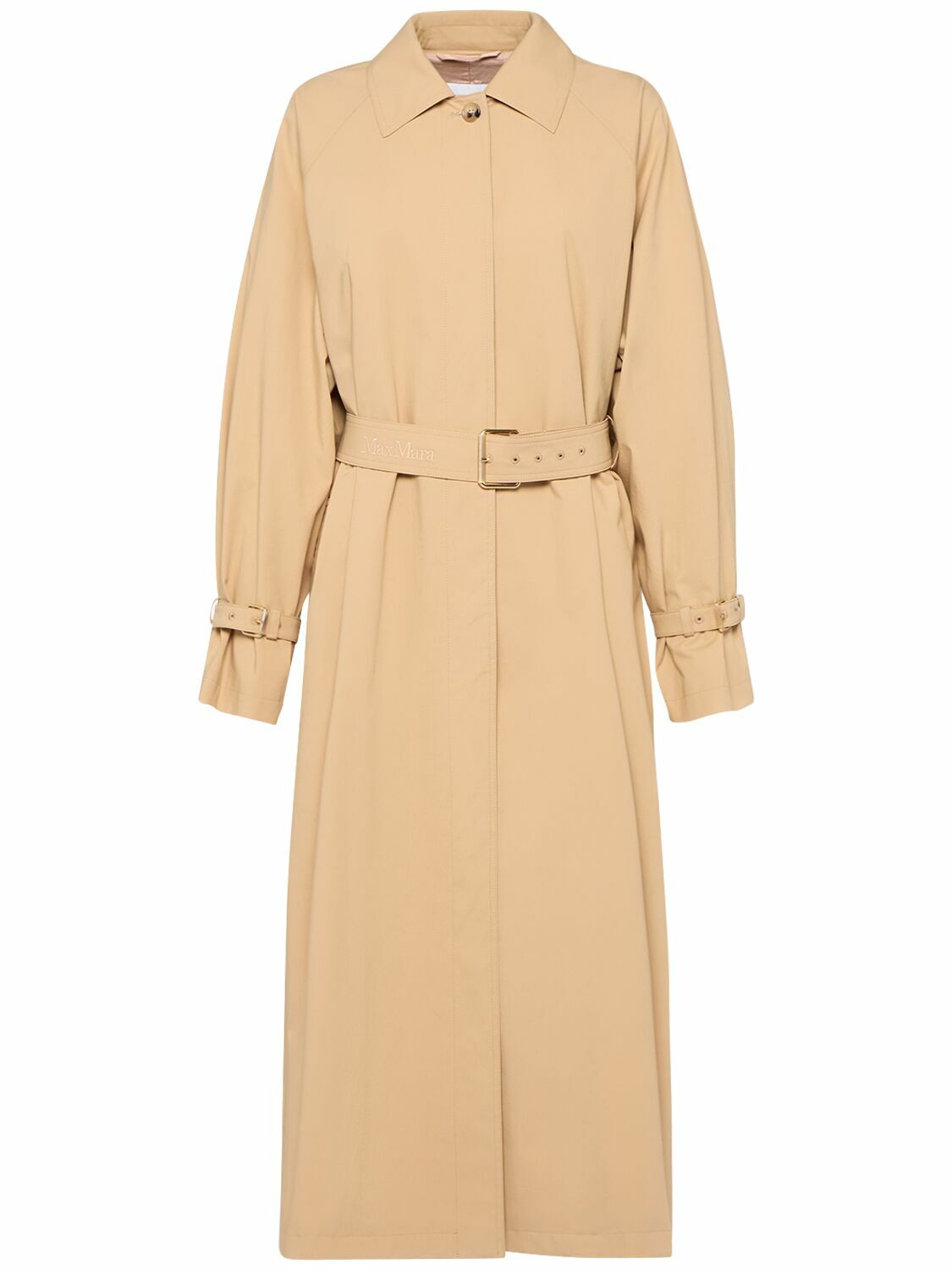 MAX MARA Memo Cotton Gabardine Long Trench Coat Max Mara