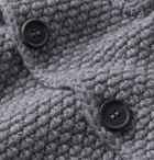 Anderson & Sheppard - Slim-Fit Waffle-Knit Merino Wool and Cashmere-Blend Cardigan - Gray
