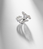 Yeprem Y-Not 18kt white gold ring with diamonds