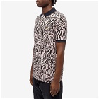 Fred Perry Men's Zebra Print Polo Shirt in Pink