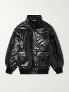 Auralee - Leather Blouson Jacket - Black