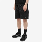 South2 West8 Men's Belted C.S. Nylon Shorts in Black
