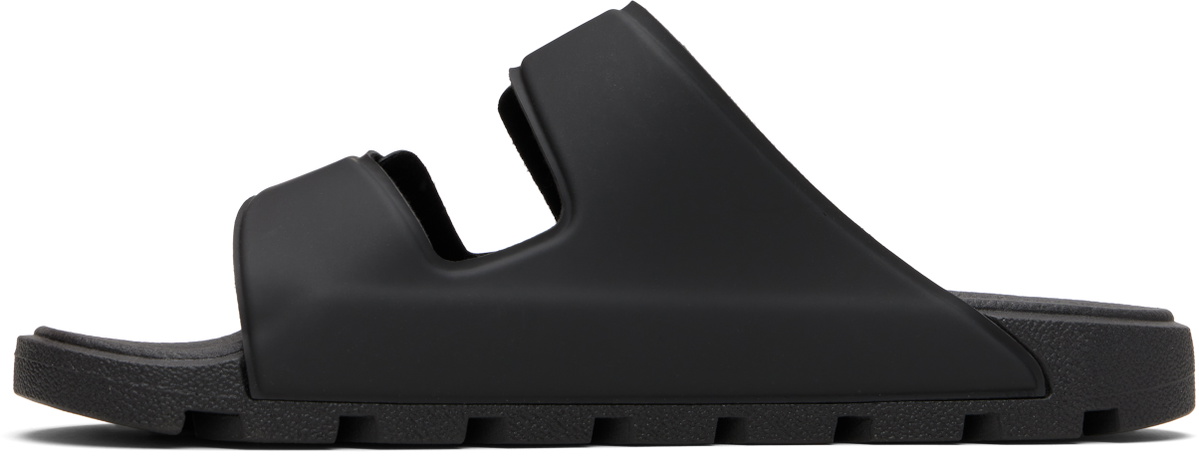 Hugo Black Logo Double Touch Sandals