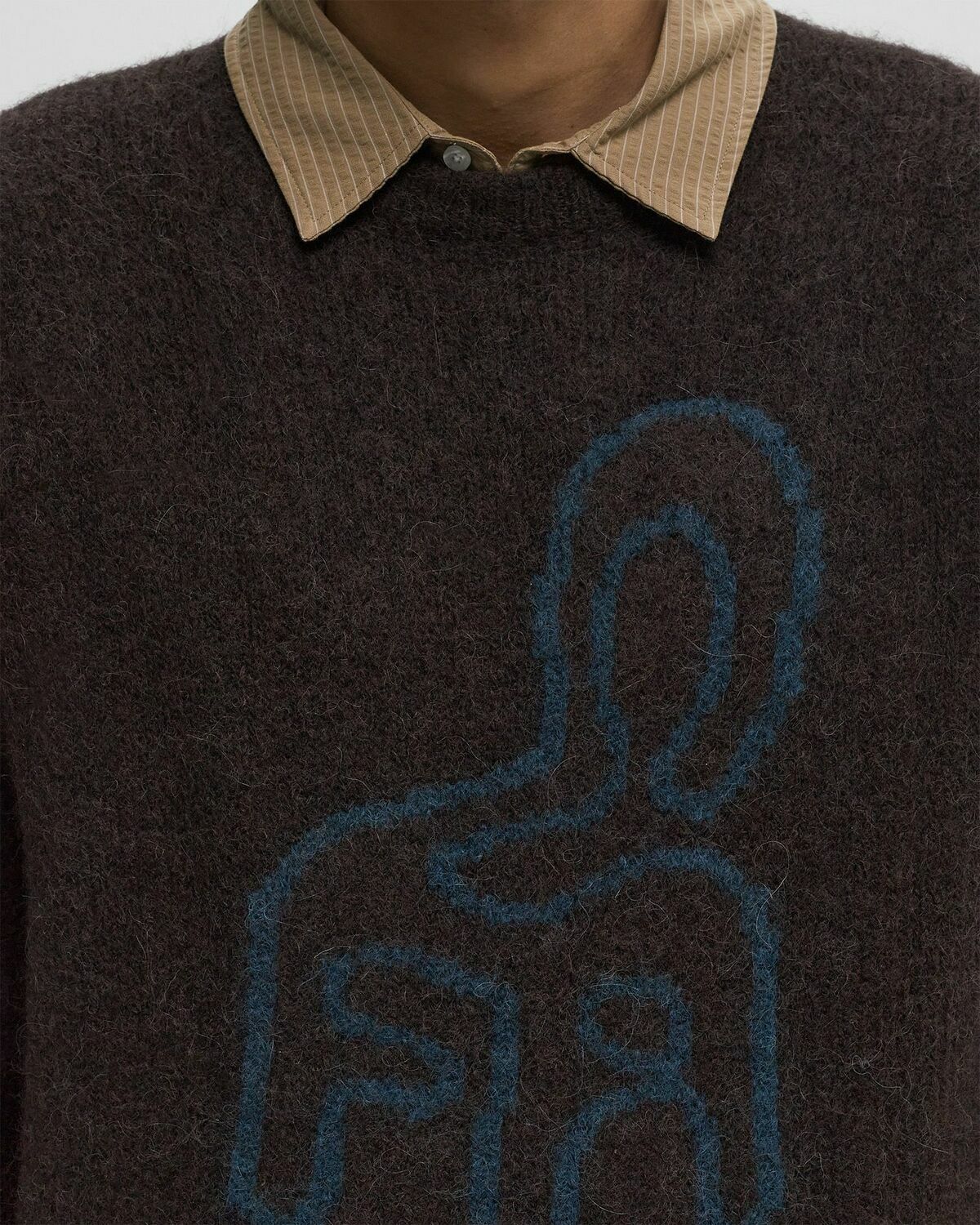 ØLÅF CHAIR LOGO CREWNECK KNIT Brown Mens Pullover