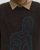 ØLÅF CHAIR LOGO CREWNECK KNIT Brown Mens Pullover