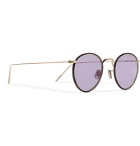 Eyevan 7285 - Round-Frame Acetate and Gold-Tone Sunglasses - Purple