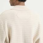 Jacquemus Men's Chevron Cotton Silk Knit Polo Shirt in Light Beige