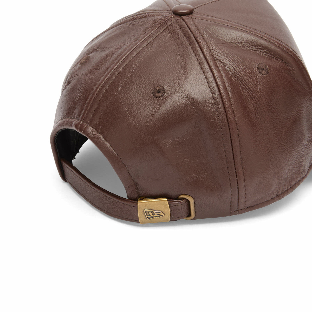 New Era New York Yankees Leather 9Forty A-Frame in Brown 
