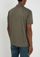 Emporio Armani Half-zip Cotton Polo Shirt Dark Green
