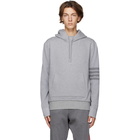 Thom Browne Grey Loopback 4-Bar Hoodie