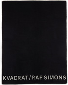 Kvadrat/Raf Simons Black Double-Faced Wool Logo Throw