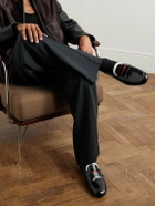 Marni - Logo-Print Glossed-Leather Loafers - Black