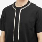 Craig Green Men's Flatlock Lace T-Shirt in Black/Cream