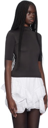 Sandy Liang Black Lillian T-Shirt