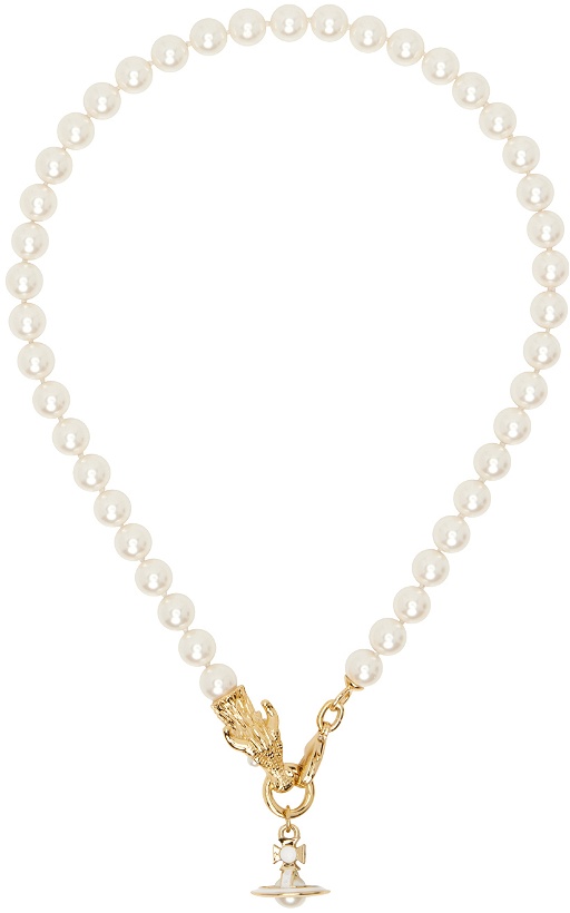 Photo: Vivienne Westwood White & Gold Dragon Necklace