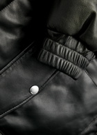 DRÔLE DE Monsieur Le Blouson Cuir Quilted Leather Bomber Jacket Black