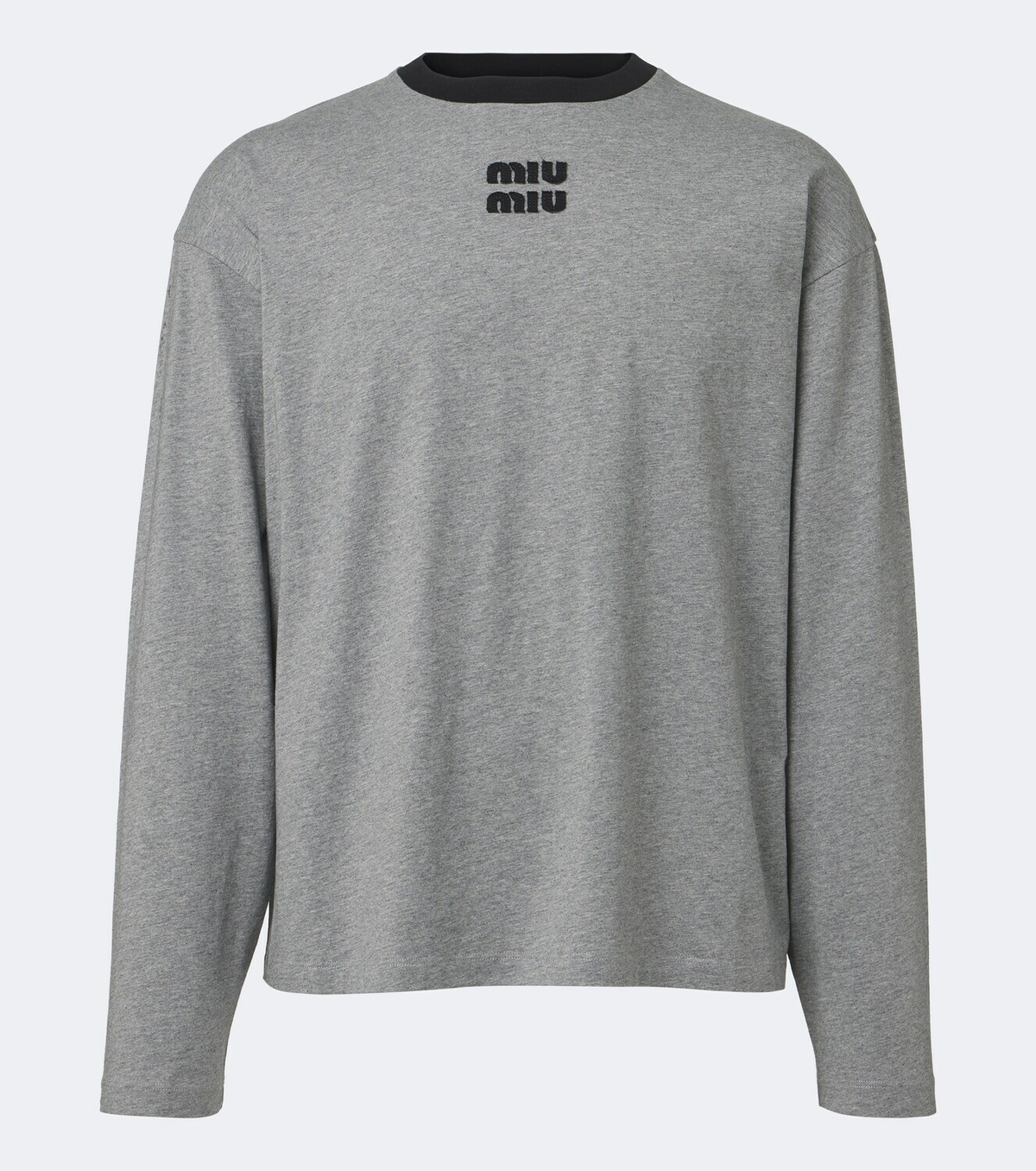 Miu Miu Embroidered logo cotton jersey T-shirt