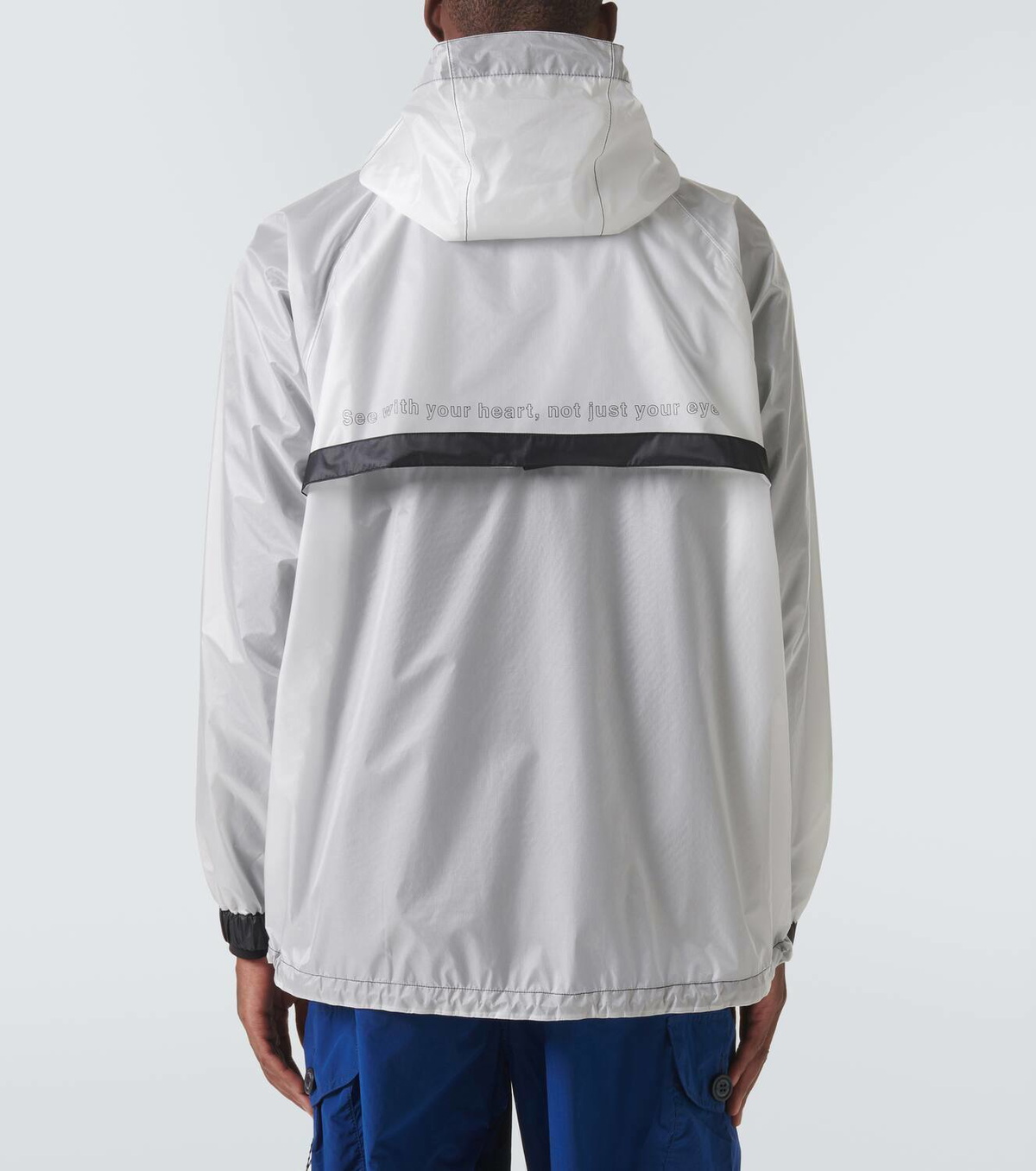 And Wander Paneled PU raincoat