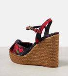 Dolce&Gabbana Floral canvas espadrille wedges