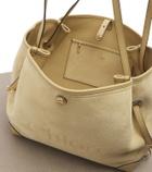 Chloé Chloé Clover leather-trimmed suede tote bag