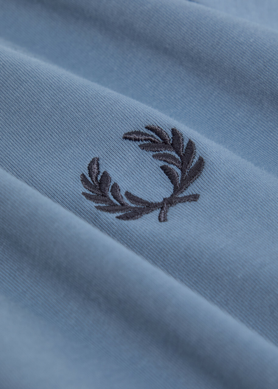 Fred Perry Logo-embroidered Cotton T-shirt Blue