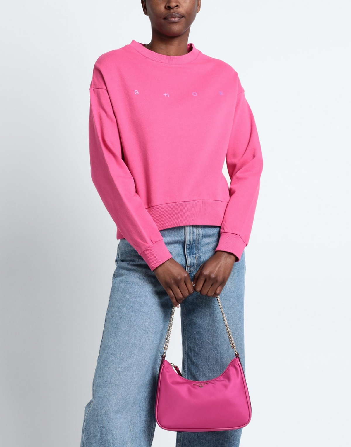 Shoe Womens Sweatshirt Fuchsia