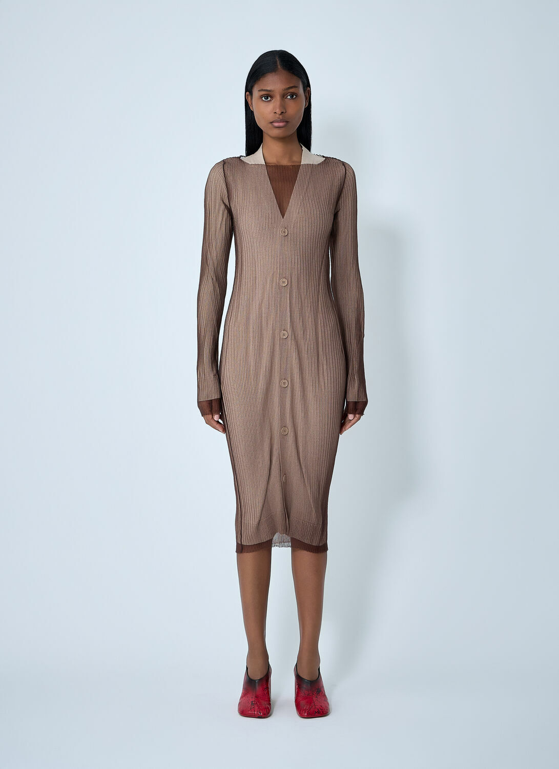 MM6 Maison Margiela Layered Cardigan Dress