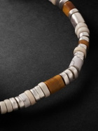 John Hardy - Sterling Silver, Tiger's Eye, Howlite Enamel Beaded Bracelet - Brown