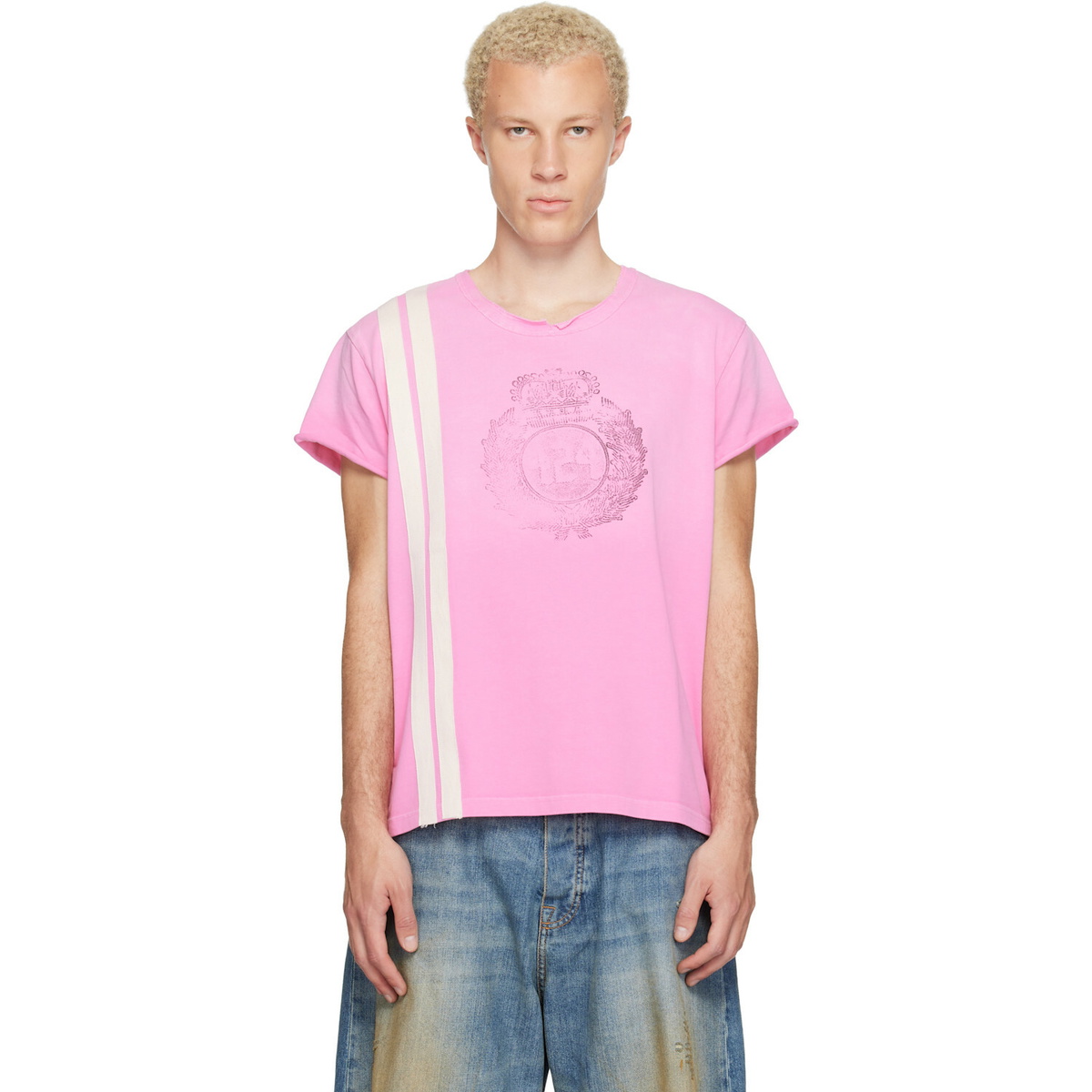 424 Pink Capped Thermal T-shirt