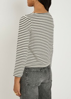 Veronica Beard Hovey Striped Knit top White And Black