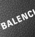 Balenciaga - Logo-Print Textured-Leather Billfold Wallet - Men - Black