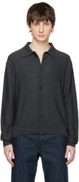 LEMAIRE Gray Convertible Collar Cardigan