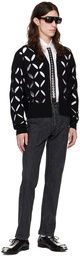 Stefan Cooke Black Slashed Cardigan