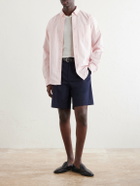Noah - Button-Down Collar Striped Cotton Oxford Shirt - Pink