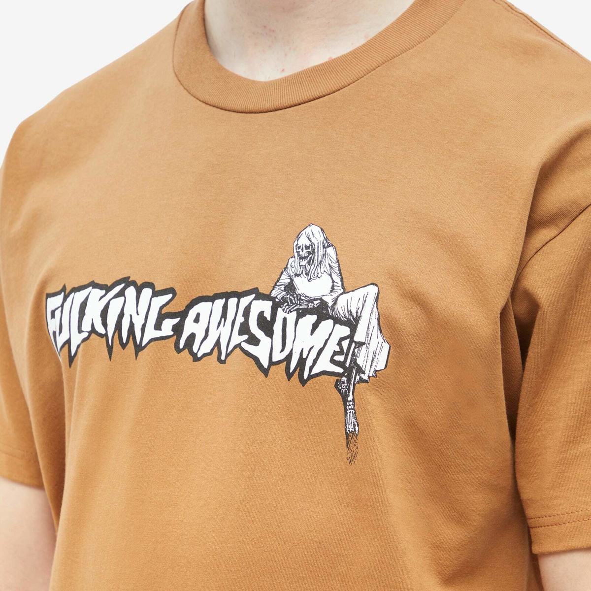 Fucking Awesome Men's Muerte T-Shirt in Brown Sugar Fucking Awesome